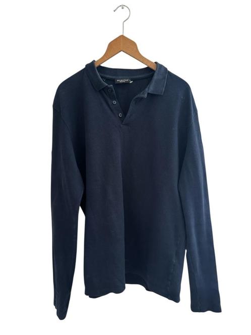 Selected Homme shirt lange mouw L, Kleding | Heren, T-shirts, Zo goed als nieuw, Maat 52/54 (L), Blauw, Ophalen of Verzenden