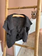 Grijze gebreide vest Persival met korte mouwen  maat 128/134, Ophalen of Verzenden, Zo goed als nieuw, Meisje, Trui of Vest