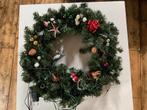 Kunst Kerstkrans met licht en decoratie, Ophalen of Verzenden, Gebruikt