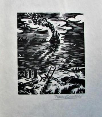 Frans Masereel - Hamburg - Houtsnede Handgesign. beschikbaar voor biedingen