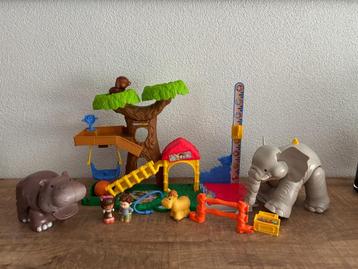 Little People set Big Animal zoo olifant & nijlpaard. PRIMA. beschikbaar voor biedingen