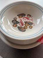 Italiaanse pasta vongole mosselborden met serveerschaal, Nieuw, Ophalen of Verzenden, Bord(en), Overige stijlen