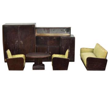 Art Deco Poppenhuis Meubeltjes - Jaren ‘50 beschikbaar voor biedingen