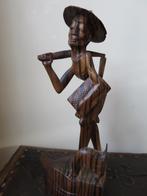mooi uit coromandel hout gesneden beeld 31 cm, Antiek en Kunst, Ophalen of Verzenden