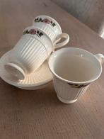 Wedgewood Briar rose kop en schotel 3x, Ophalen, Zo goed als nieuw, Wedgwood, Kop(pen) en/of Schotel(s)
