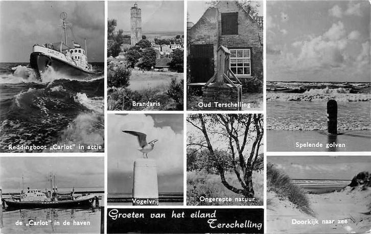 377-075-037 Terschelling, Verzamelen, Ansichtkaarten | Nederland, Waddeneilanden, Voor 1920, Ophalen of Verzenden