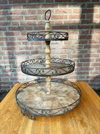 Brocante Etagaire groot 3 lagen, Ophalen, Gebruikt