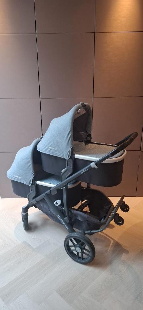 Uppababy Vista grijs/zwart Compleet, Kinderen en Baby's, Kinderwagens en Combinaties, Zo goed als nieuw, Combiwagen, Overige merken