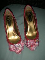 BLINK pumps hoge hakken 39 ROOD WIT linnen schoenen, Pumps, Zara, Nieuw, Ophalen of Verzenden