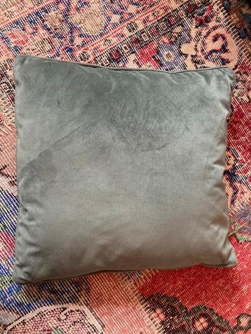 Als nieuw groen velours velvet woonkussen kussen boho chique beschikbaar voor biedingen