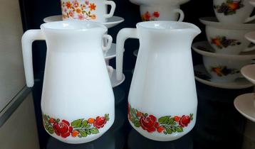 Retro Sapkannen Schott Mainz Jena glas. beschikbaar voor biedingen