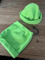2x fleece muts -neon groen, Ophalen of Verzenden, Nieuw, Muts