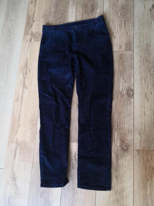 Blauwe Corduroy Broek, Ribbroek W33 L33, Kleding | Heren, Broeken en Pantalons, Nieuw, Maat 56/58 (XL), Blauw, Verzenden