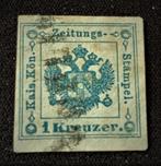 Oostenrijk 1858  Zeitungsstempelmarken 1Kr gebruikt, Verzenden, Gestempeld