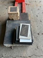 Restpartijen tegels diverse maten zwart / antraciet, Doe-het-zelf en Verbouw, Tegels, Ophalen, Nieuw, Minder dan 5 m², Vloertegels