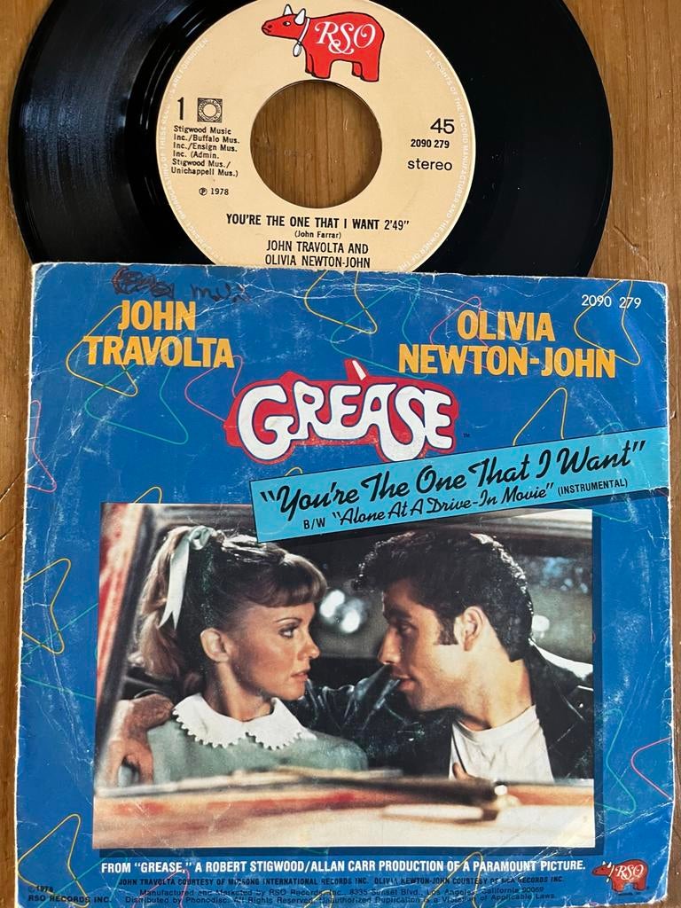 Grease - You're The One That I Want - 7" Single, Ophalen of Verzenden, 7 inch, Filmmuziek en Soundtracks