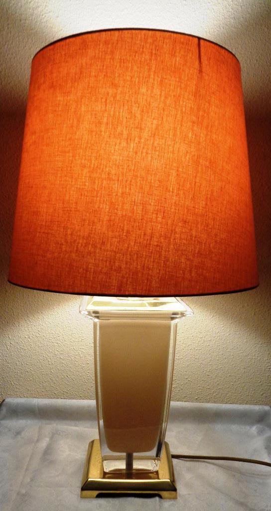 tafellamp, 50 tot 75 cm, Ophalen of Verzenden, Zo goed als nieuw, Glas