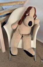 Pluche hond, zittend model, 85 cm., Ophalen of Verzenden, Gebruikt