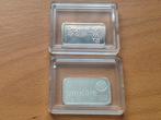 Umicore & Degussa 2 x 10 gram zilverbaar. Zilver investering, Postzegels en Munten, Edelmetalen en Baren, Ophalen of Verzenden