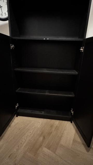 Ikea kast Billy Oxberg zwart 202 x 80 x 30 cm - afbeelding 5