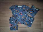 3x shortama pyjama Hema blauw toekans mt 134/140 zgan, Ophalen of Verzenden, Zo goed als nieuw, Jongen, Nacht- of Onderkleding