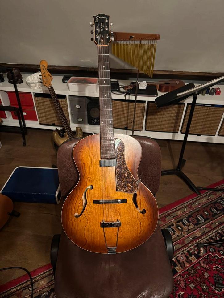 Godin 5th Avenue Jazz gitaar- Benedetto Pickup, Muziek en Instrumenten, Snaarinstrumenten | Gitaren | Elektrisch, Gebruikt, Ophalen
