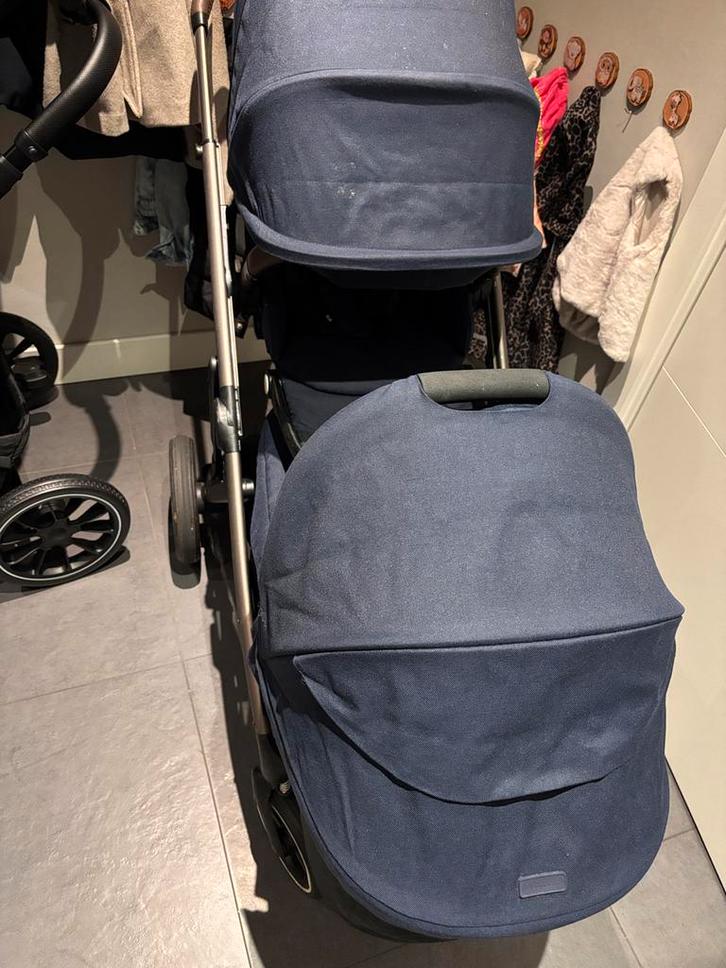 Cybex Gazelle S Duo Kinderwagen - Donkerblauw/Bruin, Kinderen en Baby's, Kinderwagens en Combinaties, Gebruikt, Kinderwagen, Overige merken