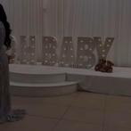 Licht letters OH BABY te huur!, Hobby en Vrije tijd, Feestartikelen | Verhuur, Ophalen, Zo goed als nieuw, Geboorte of Huwelijk