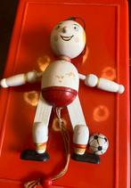 Vintage voetballer trekpop, Ophalen of Verzenden, Zo goed als nieuw