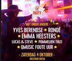 4x Qmusic Party Breepark Breda 4/10/25 KOOPJE!! festival ed, Tickets en Kaartjes, Drie personen of meer