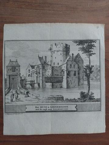 35 / Loenersloot bij Baambrugge - Originele gravure uit 1736 beschikbaar voor biedingen