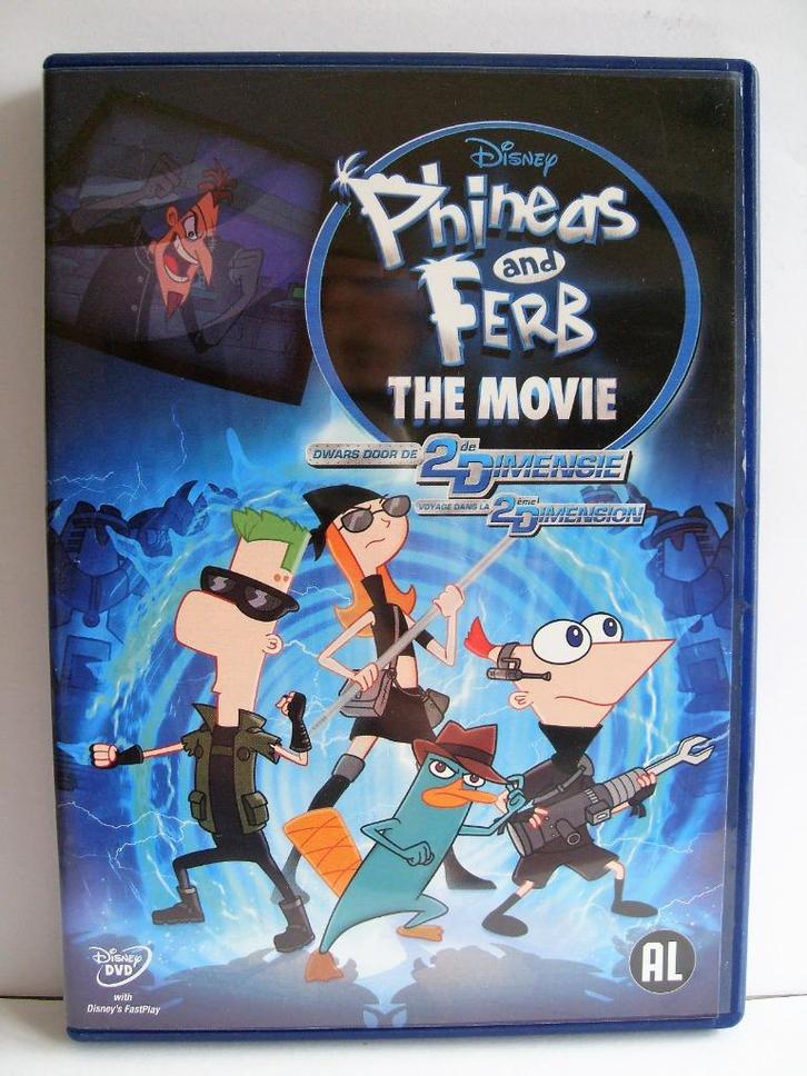 Phineas & Ferb - The Movie (originele dvd) Disney, Cd's en Dvd's, Dvd's | Tekenfilms en Animatie, Zo goed als nieuw, Europees