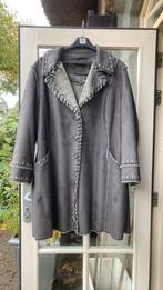 Grijze bontgevoerde damesjas -, Ophalen of Verzenden, Gedragen, Maat 46/48 (XL) of groter, Grijs