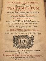 Antiek 18e eeuws goldhagen novum testamentum graecum latijn, Ophalen of Verzenden