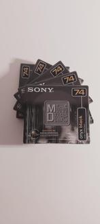 NEW > 5x MiniDisc Sony 74 Min Onyx Black, Ophalen of Verzenden, Minidisc-speler
