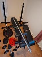 Fitness bank halterbank dumbell gewichten 90kg, Sport en Fitness, Fitnessmaterialen, Ophalen, Zo goed als nieuw, Fitnessbank