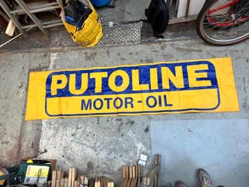 PUTOLINE Motor olie Vintage NOS Banner vlag vinyl beschikbaar voor biedingen