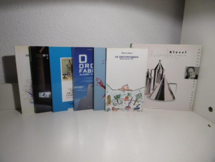 7 Alessi boeken, Alessi kunst en poëzie,  de droomfabriek 6x, Boeken, Kunst en Cultuur | Fotografie en Design, Zo goed als nieuw