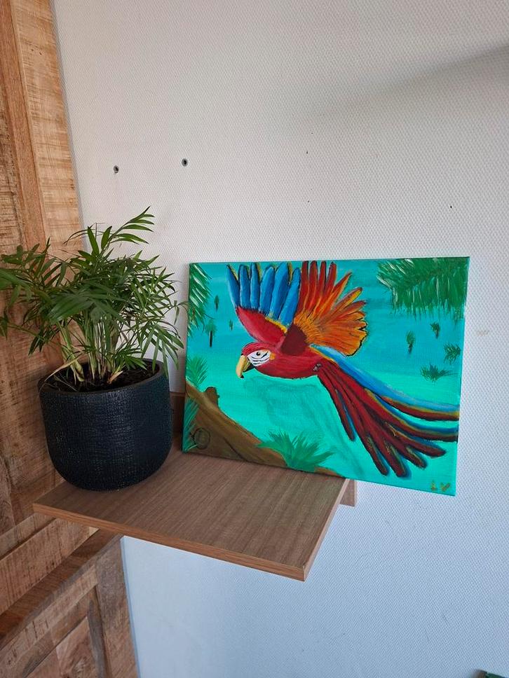 Ara op Canvas - 30x40 cm, Antiek en Kunst, Kunst | Schilderijen | Klassiek, Ophalen of Verzenden