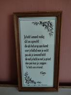 Toon Hermans Gedicht in Lijst, Huis en Inrichting, Woonaccessoires | Tekstborden en Spreuken, Ophalen of Verzenden, Gebruikt