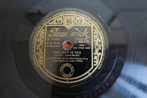 Louis Prima The Lady In Red 78 toeren 78rpm grammofoonplaat, Cd's en Dvd's, Vinyl | Jazz en Blues, Gebruikt, Jazz en Blues, Voor 1940