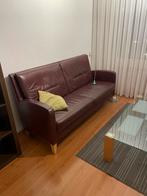 Lederen driepersoonsbank - Gebruikt, Ophalen, Gebruikt, Driepersoons, Rechte bank
