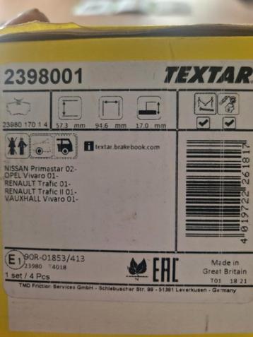 Textar 2398001 Remblokken  opel Renault nissan bus beschikbaar voor biedingen