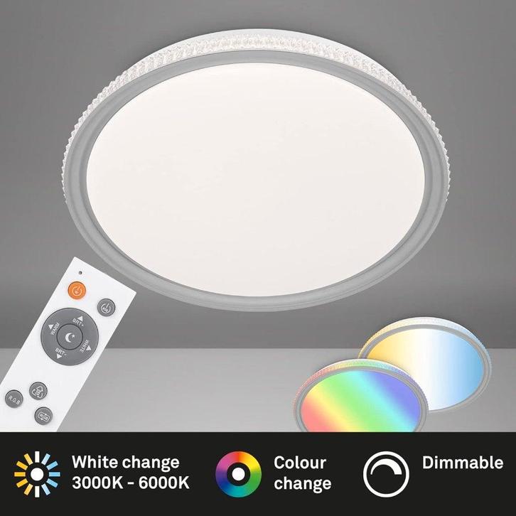 Briloner 3503-014 RGB plafondlamp 50 cm remote dimbaar NEW, Huis en Inrichting, Lampen | Plafondlampen, Nieuw, Kunststof, Ophalen of Verzenden