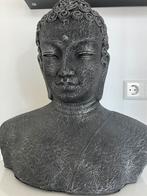 Prachtig groot Boeddha beeld 50 x 45 cm grijs, Ophalen of Verzenden, Zo goed als nieuw