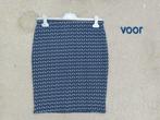 Rok mt. S Hema blauw dessin, Kleding | Dames, Rokken, Maat 38/40 (M), Zo goed als nieuw, Knielengte, Hema