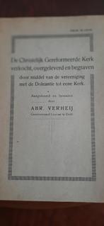 De Chr.Ger.Kerk verkocht, overgeleverd en begr..Abr. Verheij, Ophalen of Verzenden, Gelezen, Christendom | Protestants