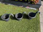 Bloempot grijs Elho voor balkon (3 stuks), Ophalen, Kunststof, Balkon, Rond