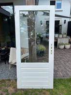 Hardhout buiten / achterdeur met driepuntsluitnng 92x 201cm, Doe-het-zelf en Verbouw, Deuren en Horren, Ophalen, Gebruikt, 80 tot 100 cm