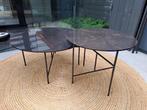 Salonfatel set Vida merk Woood marmer, Huis en Inrichting, Tafels | Salontafels, Ophalen, 50 tot 100 cm, Rond, 50 tot 100 cm